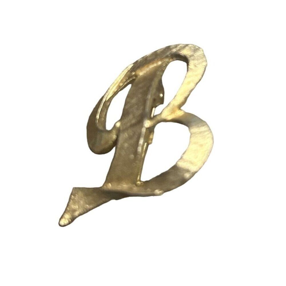 Vintage Gold-Tone Monogram Initial "B" Brooch Pin By Giovanni